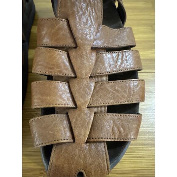 Mephisto Men's US 11 UK 45 Fisherman Sandals Leather Brown - Picture 4 of 8